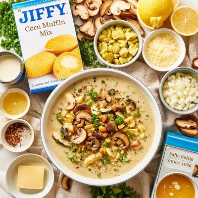 Image of Jiffy Cream of Artichoke and Mushroom Soup a Pantry Recipe