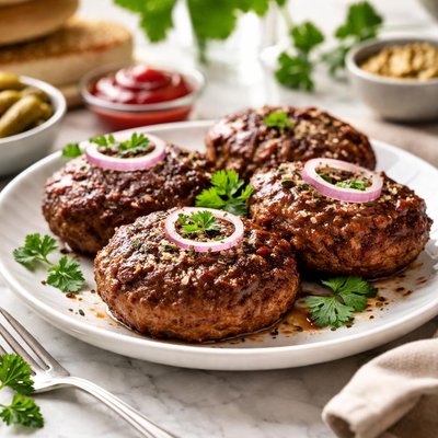 Image of Juicy Pan Fried Burgers