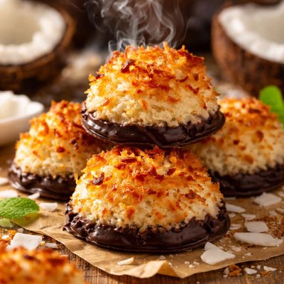 Image of Jumbo Black Bottom Coconut Macaroons