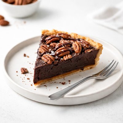 Image of Jumbo Chocolate Pecan Christmas Fudge Pie