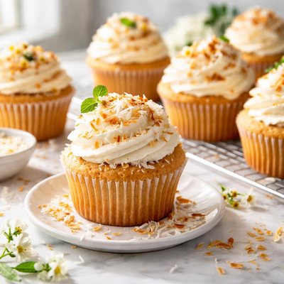 Image of Jumbo Coconut Cupcakes