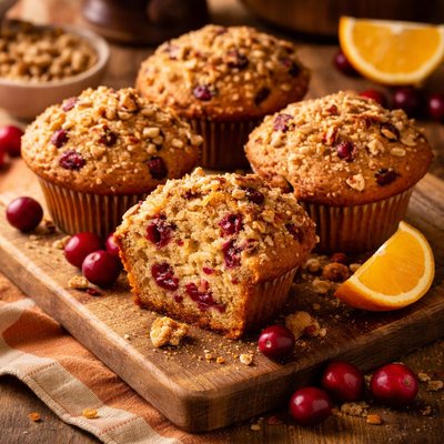 Image of Jumbo Cranberry Orange Nut Muffins