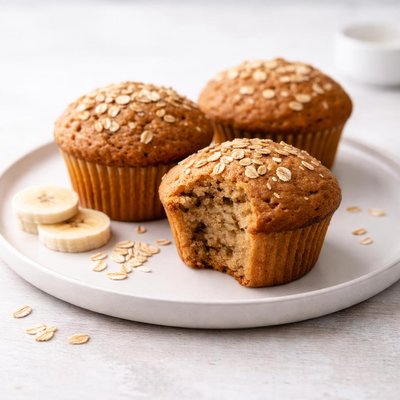 Image of Jumbo Honey Banana Bran Muffins