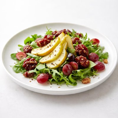 Image of Junior League Roquefort Pear Salad W Grapes Spiced Pecans