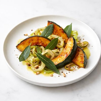 Image of Kabocha Squash with Sage and Leeks