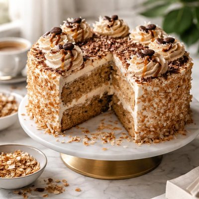 Image of Kahlua Crunch Coconut Cake