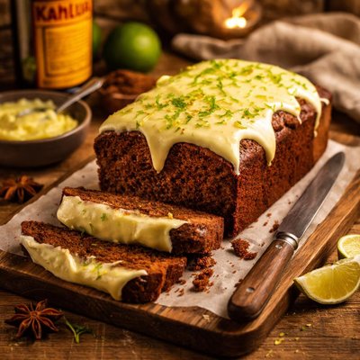 Image of Kahlua Gingerbread with Key Lime Curd