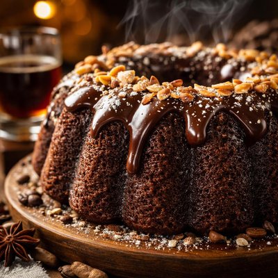 Image of Kahlua or Amaretto Chocolate Bundt Cake