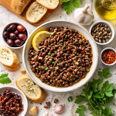 Image of Kalamata Olive Tapenade Spread or Dip