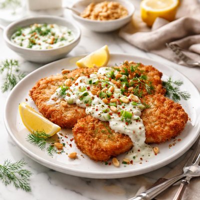 Image of Kalbsschnitzel Mit Joghurt Veal Steaks with Yogurt