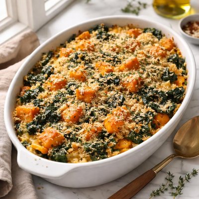 Image of Kale and Butternut Squash Gratin