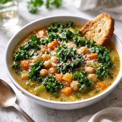 Image of Kale and Chickpea Soup