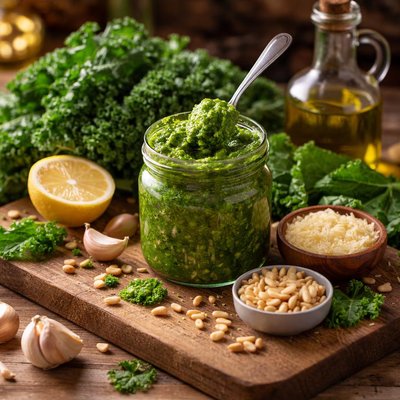 Image of Kale Pesto Transitioning Into Raw Foods