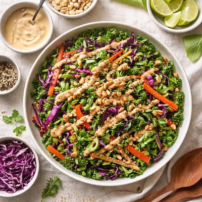 Image of Kale Slaw with Peanut Dressing