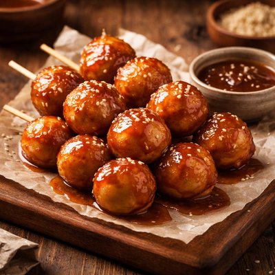 Image of Karioka Filipino Chewy Balls with Sweet Sugar Sauce