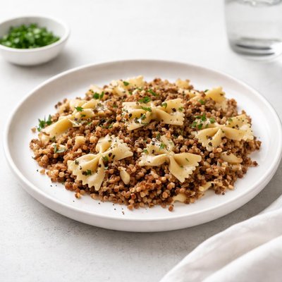 Image of Kasha Varnishkes Jewish Buckwheat Groats with Noodles