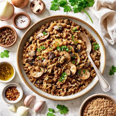 Image of Kasha with Mushrooms and Onions