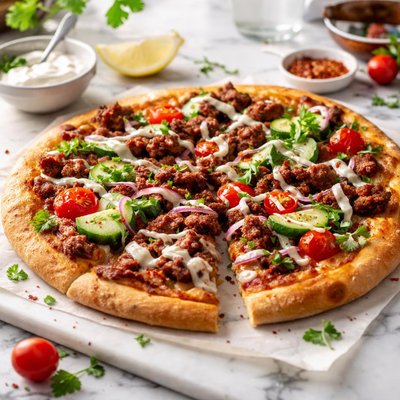 Image of Vegetarian Kebab Pizza