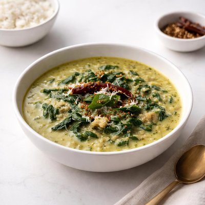 Image of Keerai Mologutal South Indian Spinach Lentil Stew