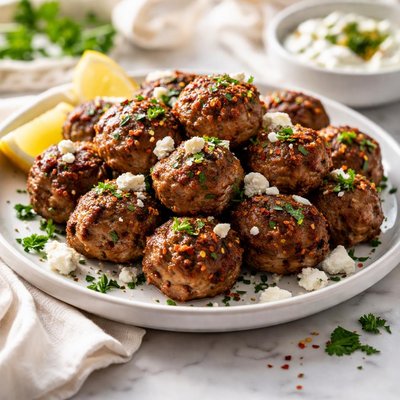 Image of Keftedes Savory Meatballs