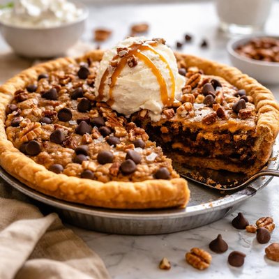 Image of Kentucky Pie Giant Chocolate Chip Cookie Pie with Nuts