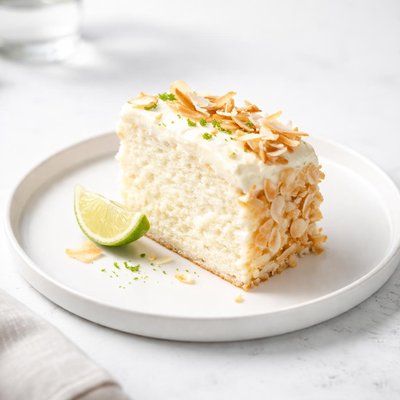 Image of Key Lime Coconut Angel Cake