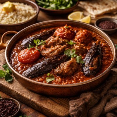 Image of Khoresh Bademjan Persian Eggplant Sauce