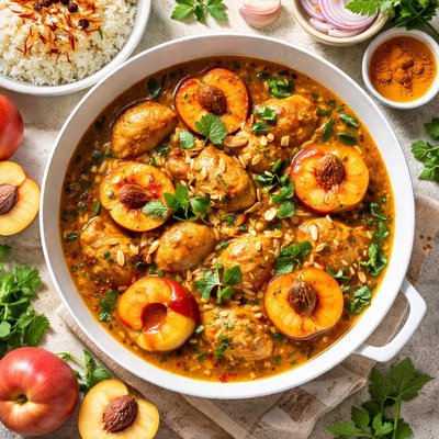 Image of Khoresht E Hulu Persian Peach Stew