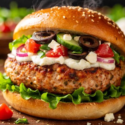 Image of Kid Friendly Mediterranean Turkey Burgers