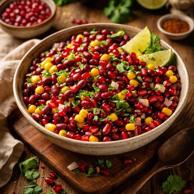 Image of Kidney Bean Corn and Pomegranate Salad