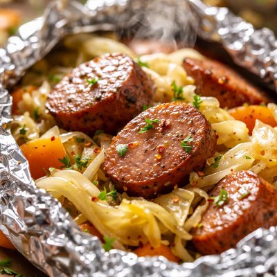 Image of Kielbasa and Cabbage Packets