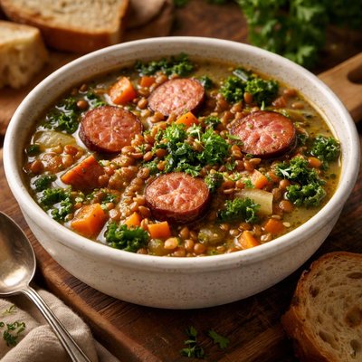 Image of Kielbasa and Lentil Soup