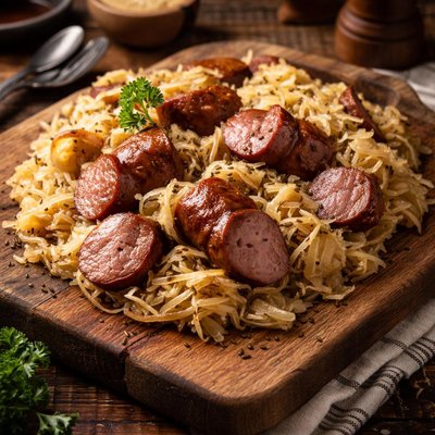 Image of Kielbasa and Sauerkraut