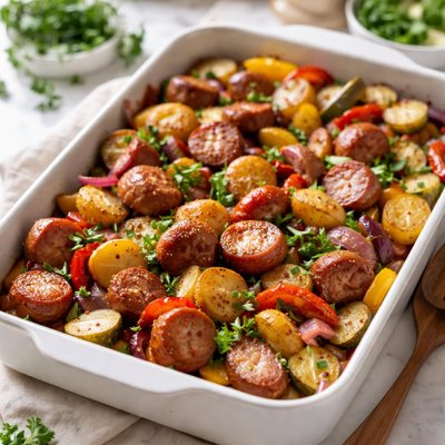 Image of Kielbasa and Vegetable Bake