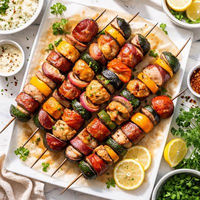 Image of Kielbasa Chicken Kabobs