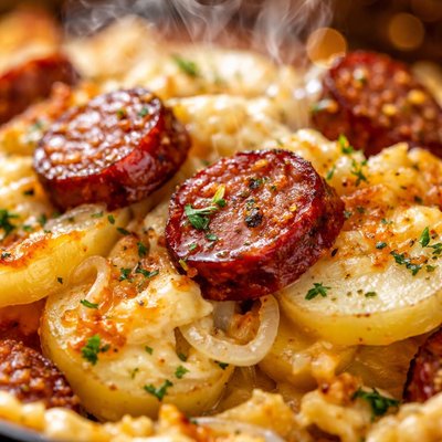 Image of Kielbasa Onion and Potato Scallop