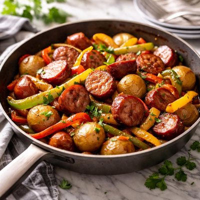 Image of Kielbasa with Peppers Potatoes