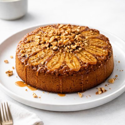Image of Killer Upside Down Banana Walnut Cake
