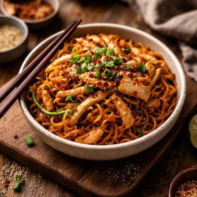 Image of Vegetarian Kimchi Noodles