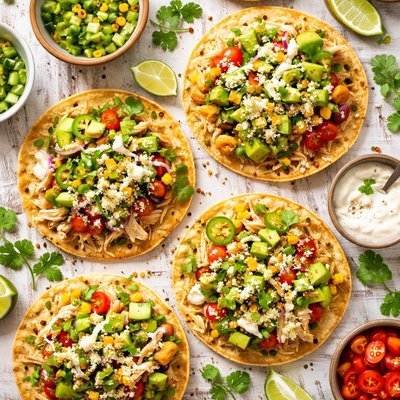 Image of Kiwi Chicken Tostadas