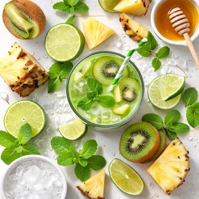 Image of Kiwi Pineapple Mint Lime Juice