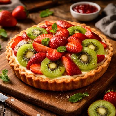 Image of Kiwi Strawberry Tart