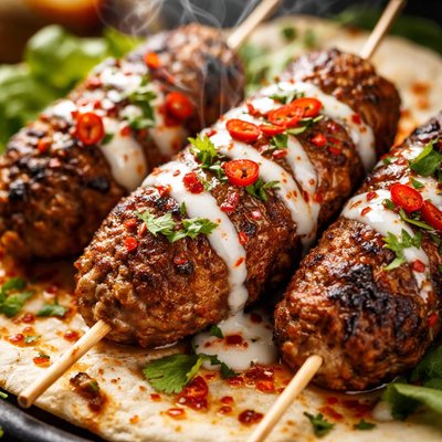 Image of Kofta Kebabs with Chilli Yoghurt