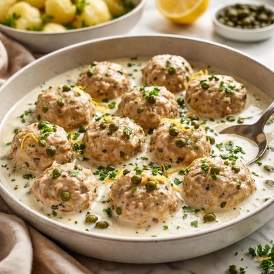 Image of Konigsberger Klopse German Meatballs in Creamy Caper Sauce