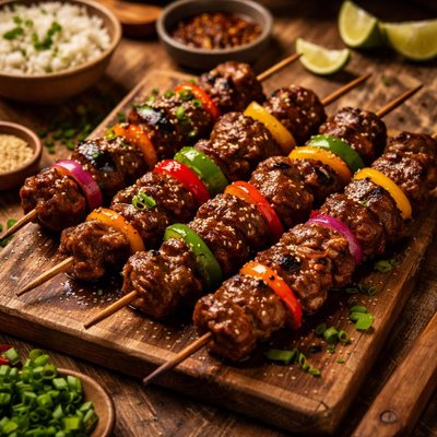 Image of Korean Beef Kabobs Asian