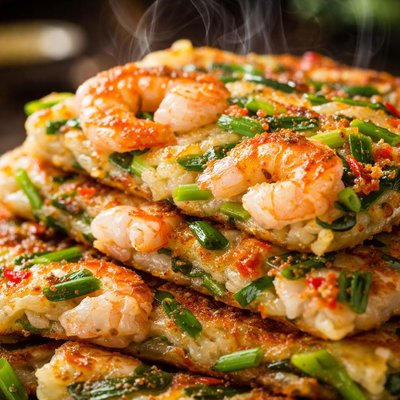 Image of Korean Shrimp and Scallion Pancakes