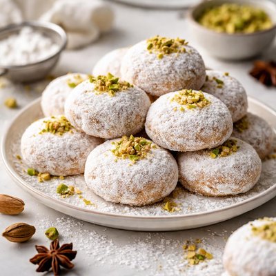 Image of Kourabiethes Greek Butter Cookies