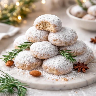 Image of Kourambiedes a Greek Christmas Cookie