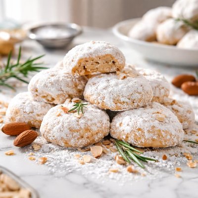 Image of Kourambiethes Greek Almond Shortbreads