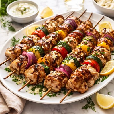 Image of Kraft Grilled Greek Chicken Kabobs